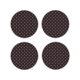 thumbnail image 2 of Kll Round Shape Drink Coasters Set Of 4,Pu Leather Absorbent Coasters Set Decorative Coffee Cup Coasters Housewarming Gift For Home Decor-Red And White Polka Dots, 2 of 9