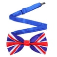 thumbnail image 2 of Pajarita novedosa para hombre, traje de moda con bandera del Reino Unido, pajarita grande, lazo patriótico, corbata para mujer (Reino Unido), 2 of 8