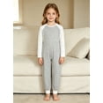 thumbnail image 2 of Hansber Special Needs Adaptive Clothing for Kids Boys Girls Color Block Anti-Strip Long Leg Jumpsuit with Back-Zip Grey 6, 2 of 7