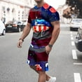 thumbnail image 2 of Summer Savings Clearance Stamzod 4Th Of July Men'S Short Sets Short Sleeve 2 Piece Outfit Casual Track Suits Patchwork Sweatsuits Suitable For Running, 2 of 5