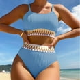 thumbnail image 2 of Sngxgn Bikini Set Swimsuits for Women High Waisted Two Piece Swimwear(Blue,L), 2 of 6