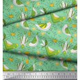 thumbnail image 3 of Soimoi Poly Georgette Fabric Floral & Bird Cartoon Print Fabric by Yard 52 Inch Wide, 3 of 3