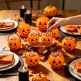 thumbnail image 6 of Fareti Halloween Plastic Pumpkin Bucket 6-Piece, Orange, Durable, Round, Plastic, Perfect for Trick or Treating, Party Favors and Home Decor, 6 of 8