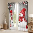 thumbnail image 3 of jejeloiu Cute Snowman Blackout Curtains,Pink Christmas Gifts Curtains Pack of 2 (38x45 Each),Red White Window Curtains For Girl Kids,Microfiber Bedroom Decor, 3 of 6