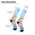thumbnail image 2 of Masiiu Bluey Print Adult Crew socks, Comfortable Novelty Colorful Patterned, Breathable, Stylish Colorblock for Men Women, 2 of 6