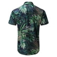 thumbnail image 2 of Vedolay Mens Hawaiian Shorts Set 2 Pieces Button Down Beach Suit,Green L, 2 of 5