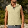 thumbnail image 2 of FRSASU Men's Outerwear Windproof Lightweight Softshell Vests Sports Sleeveless Jacket for Golf Hiking Fishing Running Yellow, 2 of 9