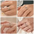 thumbnail image 6 of Newshe Jewellery Moissanite Rings For Women 1 Ct Engagement Wedding band 925 Sterling Silver Round Solitaire Size 6.5, 6 of 9