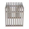 thumbnail image 3 of LeisureMod Eldert Gridiron 19" Brushed Stainless Steel Bench, 3 of 6