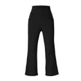 thumbnail image 6 of Fleece Lined Flared Leggings Girls High Waist Winter Warm Legging Pants with Pockets Kids Thermal Yoga Pants, 7 Y, 6 of 7