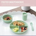thumbnail image 2 of Melii Silicone Toddler Mealtime Set, 8-Piece (2 Suction Bowls, 2 Plates, 2 Cups, 4 Utensils), Multicolor, 2 of 6