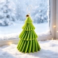 thumbnail image 5 of Leodye 1PCS Christmas Tree Shaped Candle Tabletop Festive Display Ornament Suitable for Home Holiday Layout and Festival Gift -4.33 × 3.15 × 3.15 in, 5 of 5