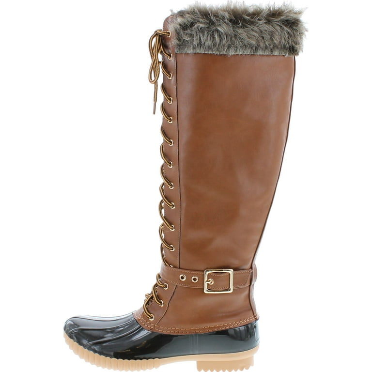 Womens knee high store duck boots
