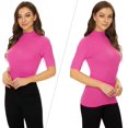 thumbnail image 2 of ORUYROP Chandail à Manches Courtes pour Femmes, Pull Ajusté en Jersey, 2 of 6