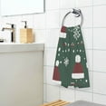 thumbnail image 3 of Yayeee 100% Cotton Hand Towels for Bathroom 16" x 28" Soft Absorbent Kitchen Towel, Christmas Santa Hats, 3 of 7