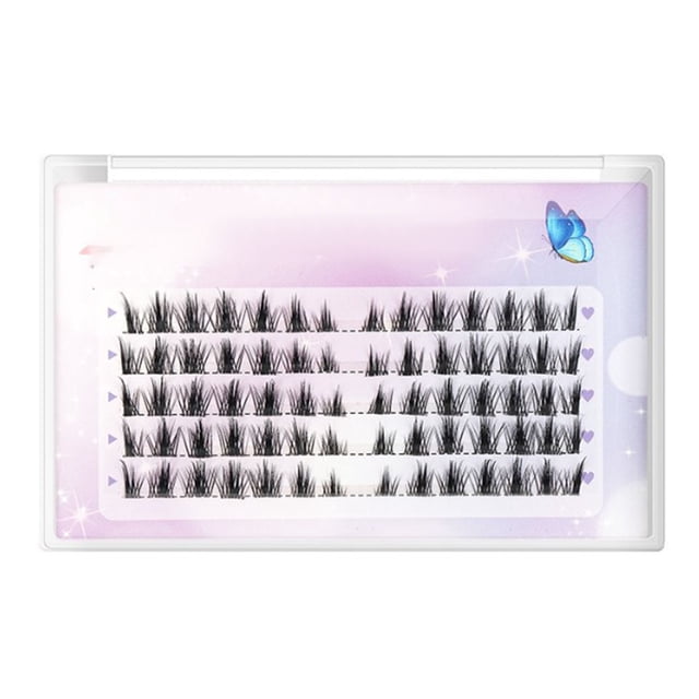 Pestañas postizas en racimos, realistas, suaves y ligeras, 5 filas de pestañas postizas individuales para extensión de pestañas