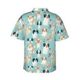thumbnail image 3 of Haiem Colorful Dog Printed Hawaiian Shirt for Men - Men’s Casual Beach Summer Shirts - Stretch Fabric with Modern Fit-Small, 3 of 9
