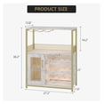thumbnail image 2 of Wine Bar Cabinet with Adjustable Shelves Wine Cooler, Mini Bar for Home, Farmhouse Wooden Wines Rack, 36″ Tall Liquor Cabinet for Home, Kitchen,Dinning Room,Living Room,, 2 of 8