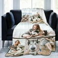 thumbnail image 4 of personalised blanket Custom Blanket with Photos Text.Custom Blanket with 1-9 Photo Collages.Flannel Blankets for Family Birthday Wedding Gift Fits Couch Sofa Bedroom Living Room-80cmX120cm, 4 of 5
