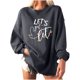 thumbnail image 1 of Sudadera extragrande de lana de manga larga con cuello redondo y estampado navideño para mujer Fridja  ghj987+4578, 1 of 8