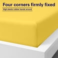 thumbnail image 3 of Super Soft and Durable​​ Microfiber Fitted Sheet, Machine Washable Fitted Bed Sheet with 15 inches Deep Pocket, Full, 54 x 75 inches, Yellow, 3 of 7