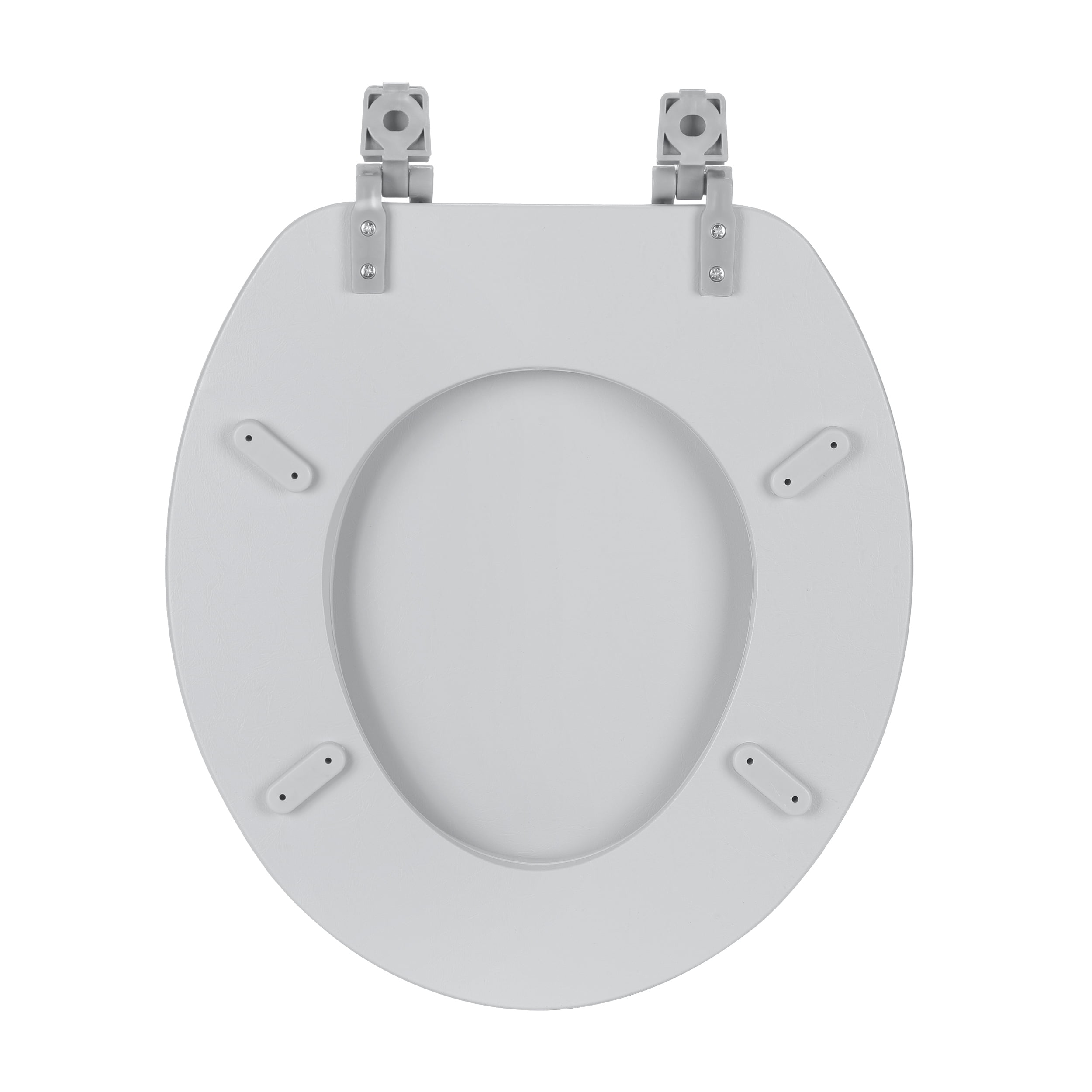17 x 15 x 2.75 in. Fantasia Soft Standard Vinyl Toilet Seat, Silver