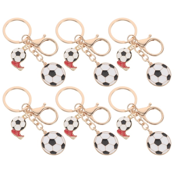 BRIGHTFUFU 6Ud Llavero De Fútbol Multicolor Para Regalos Y Souvenirs De Eventos Deportivos