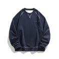 thumbnail image 1 of pstuiky mangas largas para hombre, Suéter deportivo informal de cuello redondo con bloques de color para hombre, suéter con bolsillo y manga larga, blusas de cuello redondo Tops de hombre xxxl, 1 of 9