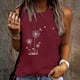 thumbnail image 2 of Camiseta holgada sin mangas con cuello redondo y estampado de flores informales de verano para mujer Pompotops  lopia994219, 2 of 5