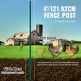 thumbnail image 4 of KFFKFF 4ft T-Posts, Set of 10, Durable Steel Garden Fence Posts, Ideal for Yards, Farms & Outdoor Fencing, Green, 4 of 9