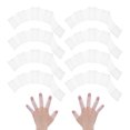 thumbnail image 1 of Uxcell 4 pares de guantes de natación de silicona tipo rana de medio dedo blancos, 1 of 7