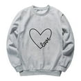 thumbnail image 3 of POROPL Women Sweatshirt Under $5.00 Long Sleeve Crew Neck Sweatshirt Printed Pullover Tops XL, 3 of 5
