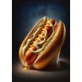 thumbnail image 3 of Póster de comida deliciosa, hamburguesa, perrito caliente, queso, verduras, carne de res, impresión en lienzo, pintura, arte de pared, imagen para sala de estar, decoración del hogar, 3 of 5
