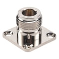 thumbnail image 1 of N type female jack coax connector 4-hole panel mount with solder cup,silver, 1 of 8