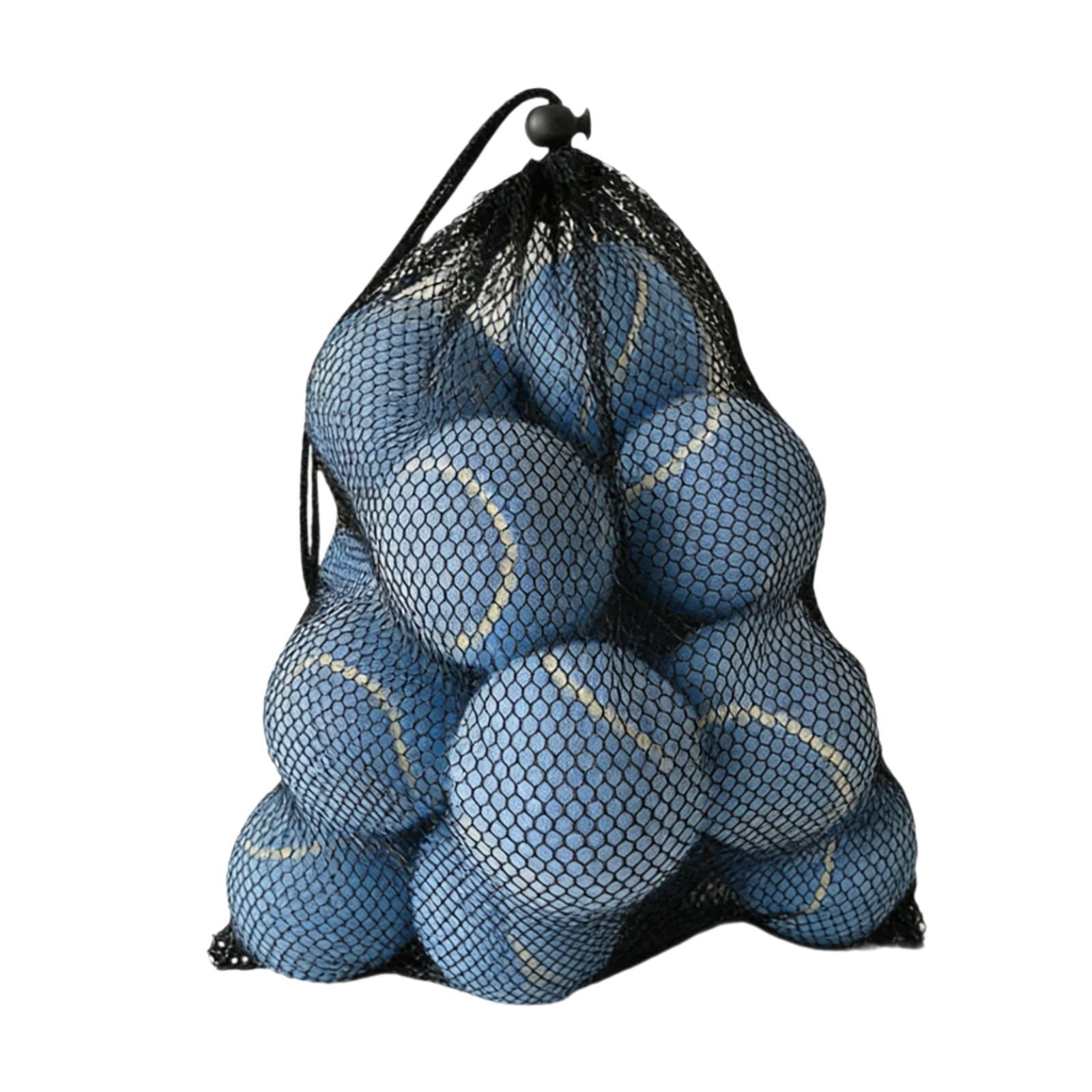 harayaa 12 Pieces Tennis Balls Exercise Playing Balls Professional Rubber Training Balls Blue