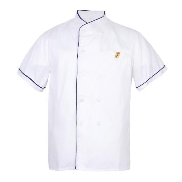2x Unisexo de Cocinero Chaqueta Chef Cocina Instalación Eléctrica Suministros de Construcción Sharpla Uniforme de chaqueta de chef para hombre