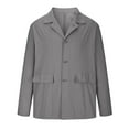 thumbnail image 4 of Brnmxoke Mens Linen Blazer Lightweight,2023 Men's Casual Suit Blazer Jackets Lightweight Linen Notched Collar Tailored Cardigan Tops Plain Single-Breasted Sports Coats, 4 of 7