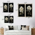 thumbnail image 4 of Designart "Retro Portrait White Rose on Black II" Rose Framed Wall Art Set Of 2 - Traditional White Framed Wall Art Set Of 2, 4 of 6