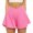 Hot Pink, variant on Fengqque Womens Tennis Shorts Crossover High Waisted Athletic Shorts Golf Skorts Flowy Running Workout Shorts Brown XL(XL)