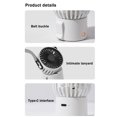 thumbnail image 4 of Seitruly Mini ventilador ajustable de sobremesa de mano con cordón para colgar en el cuello bajo nivel de ruido 3 engranajes ventiladores de bolsillo de Electrónica Blanco, 4 of 6