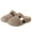 Khaki, variant on On Shoes Cozy Indoor Outdoor Comfortable Flat Slippers For Winter Warm Soft Fuzzy Loafer Casual Slide Sandals With Durable Sole