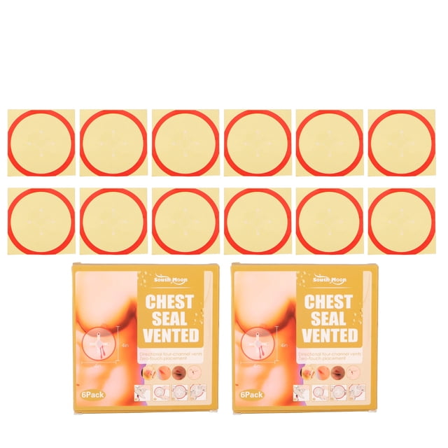 Patch de Poitrine, 12 Pcs Patch Hémostatique Transparent Patch de Plaie d'Urgence Patch de Poitrine Conçu pour l'Avenir