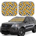 thumbnail image 1 of Wukai Cow Print Sunflower Car Front Windshield Sun Shade,Sun Visor Shield Block Automotive Interior Protector Blocks UV Rays-Large, 1 of 6
