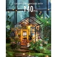 thumbnail image 2 of Rolife Cathy's Greenhouse DIY Miniature House Kit, Transparent Arch Greenhouse Model with Plants & Furniture for Adults, No-Glue Assembly Pre-Colored Wooden Craft Kit, Home Decor Gift for Plant Lover, 2 of 8