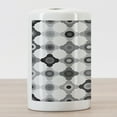 thumbnail image 3 of Abstract Ceramic Toothbrush Holder, Surreal Irregular Geometric Shapes in Greyscale Tones, Decorative Versatile Countertop for Bathroom, 4.5" X 2.7", Charcoal Grey Dimgray, 3 of 4