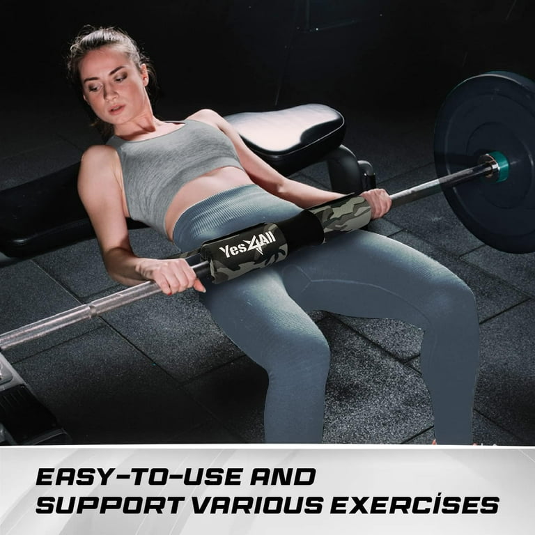 Yes4All Ergonomic Barbell Pad for Hip Thrust / Squat Pad, Fits 1