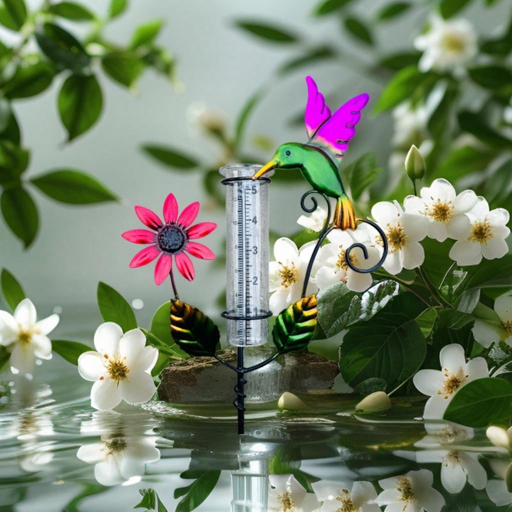 Giaone Appealing Garden Decor Iron Rain Gauge Shaped As A Flying Creature For Easy Precipitation