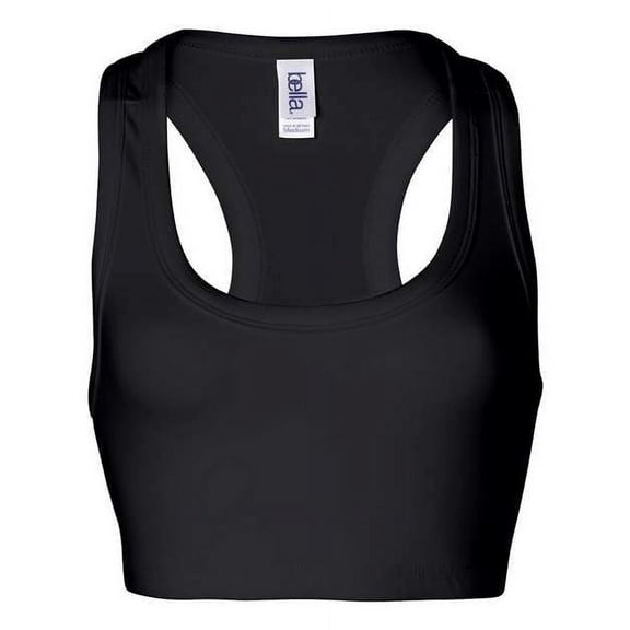 970 Bella Canvas Women's Nylon Spandex Sports Bra Black S