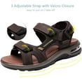 thumbnail image 4 of Visionreast Men Sandals Leather Open Toe Outdoor Hiking Sandals Air Cushion Sport Sandals Waterproof Beach Sandals, 4 of 7