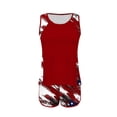 thumbnail image 6 of Qingpeng Women's Two Piece Tankini Swimsuit Set Independence Day Printed Built in Bra Tank Top Boyshort Bottoms with Pockets, 6 of 7